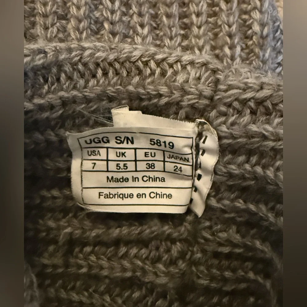 UGG Cardy Gray Knit Button Boots - Picture 7 of 7